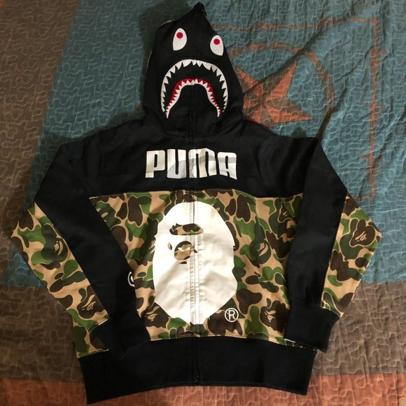 BAPE X Puma ABC Camo Shark Hoodie - Picture 2 of 10